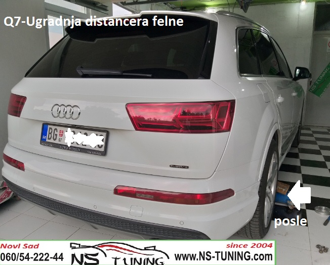 Audi q7 2018 distanceri felne 5x112 66.5 20mm ugradnja montaza novi sad ns tuning